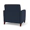 Lesro Siena Lounge Reception Wide Guest Chair, Walnut, RF Blueberry Back, MD Ink Seat, RF Blueberry Panels SN1201 - alternate 3